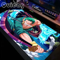 Roronoa Zoro One Piece Anime Black Mouse Pad HD Printing Gaming Mousepad PC Keyboard Carpet Non-Slip Office Non-slip Desk Mat