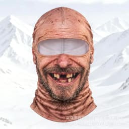 Old Man Ski Mask Funny Realistic Face Balaclava 3D Printed Full Face Winter With Neck Coverage