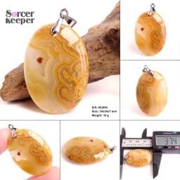 High Quality Pendentif Real Natural Crazy Lace Agate Stone Pendant Chains Necklace For Women's & Men's Jewelry Making BK996H