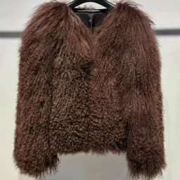 YOLOAgain Plus Size Dark Brown Mongolia Sheep Fur Jacket Women Real Fur Jacket Female Winter Warm Outerwear