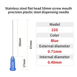 14G-27G 50mm Dispensing Machine Syringe Needle 2 Inch Stainless Steel Dispensing Needle Spiral Mouth Nozzle Glue Needle