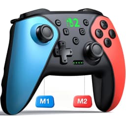 Dinofire Wireless Bluetooth RGB Controller for Nintendo Switch/Switch OLED/Lite Mobile Wired PC Gamepad Multi-Function Joystick