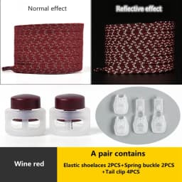 1 Pair Reflective Elastic Laces Sneakers Shoelaces for Sneakers Kids Adult Fast Without Tie Flat Rubber Bands Luminous Shoelace