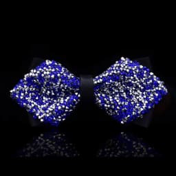 1 Piece Men's Glitter Rhinestone Bow Tie Shiny Full Rhinestone Bow Banquet Party Wedding Stage Event Gold Silver