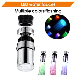 Rotatable Faucet Night Light Lamp Sensor Hydropower Led Lights Shower Head Night Lights For Bathroom Temperature Detectable