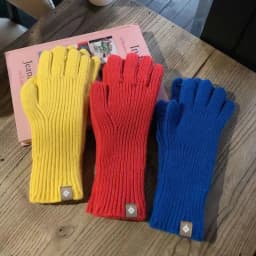 New Cute Style Long Solid Color Knitted Label Girls' Gloves Fingerless Touch Screen Anti-cold Autumn Winter ins Y2K