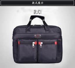 HOMEFISH Men Large Capacity Business Briefcase Portable Versatile Shoulder Bag Multiple Pockets Handbag for Business & Casual