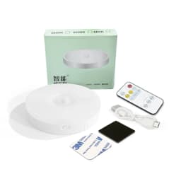 Wireless Remote Control Under Cabinet Kitchen Light USB Rechargeable Magnetic Pir Motion Sensor Night Lamp for Bedroom Wardrobe