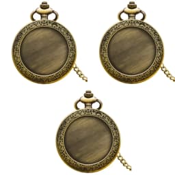 Vintage Bronze Creative Texture Fashion Accessory Fine Chain Quartz Pocket Watch Unisex Student Gift