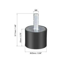 2Pcs M4 M6 M8 Rubber Shock Mounts Metal Anti Vibration Bobbin Isolator Damper Type VE Rubber Vibration Isolator for Water Pumps