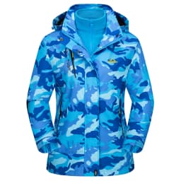 TACVASEN Womens 3 in 1 Winter Fleece Jacket Waterproof Ski Snowboard Jackets Work Rain Coat Outdoor Windbreaker Female Parka