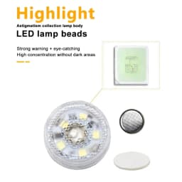 1x Car Mini- Interior Touch- Switch Light- 5LED Small- Sensor Roof Reading Bulb Ceiling Lamp Interior- Wireless Battery Light