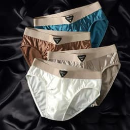 Men's Ice Silk Boxer Briefs 4-Pack Soft Smooth Daily Wear Shorts Multiple Colors Flat Corner Underwear