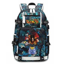 Dragon Ball Z Anime Print Student Backpack Large Capacity Casual Daypack for Kids Teen Boys Girls School Travel