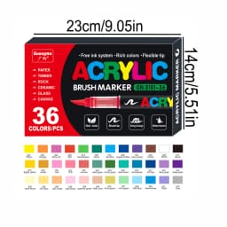 12-288 Colors/Box Christmas-Themed Marker Set - Soft-Tip Straight Liquid Acrylic Markers for DIY Holiday Doodle Art Painting
