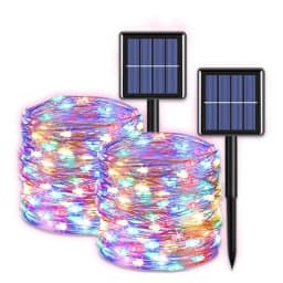 Solar LED String Lights Waterproof 8modes Christmas Garland Decor for Garden Patio Balcony Fence Festival Fairy Lights