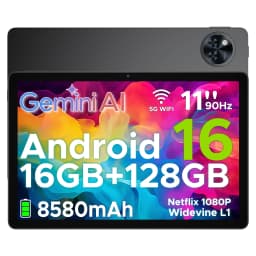 DOOGEE U11 Tablet 11" Ultra-clear 90Hz Display 16GB 128GB 8580mAh Battery Unisoc T7200 Dual Speaker Widevine L1 Android 16 Pad