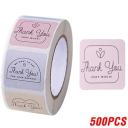 100-500pcs Thank You Sticker Round Scrapbook Envelope Seal Scrapbooking Stickers Festival Birthday Party Gift Decorations Labels