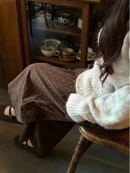plus Size 300 Pou Polka Dot Corduroy Wide Leg Pants Women's Casual Loose Slimming Versatile Spring Autumn High Waist Elast...