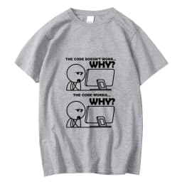Men's T-shirt Cotton Blend Funny Programmer Print Summer Loose O-neck Cool for Men Short Sleeve T-shirt Male Tees High Quality