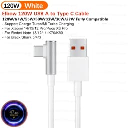 For Xiaomi 120W 100W 90W 6A Usb Type C Cable Turbo Fast Charger Cord For Mi 17 Ultra 15 14T 13 Redmi Note 15 Pro+ K90 POCO X7 F8