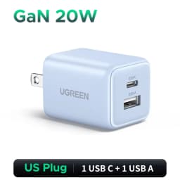 UGREEN 20W GaN Charger Mini USB C Phone Charger PD3.0 QC3.0 For iPhone 17 16 15 Pro Max Samsung S25 Xiaomi Tablet iPad Air Pro