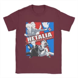 Hetalia Axis Powers T-Shirt for Men Creative Cotton Tee Shirt Crew Neck Short Sleeve T Shirts Printed Clothes