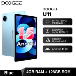Global Version DOOGEE U11 Android 15 Tablet 11" Ultra-clear 90Hz Display 16GB(4+12) 128GB 8580mAh Battery Unisoc T606 octa-core