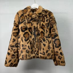 Women's Genuine Rabbit Fur Coat Stand Collar Luxury Winter Fur Outerwear