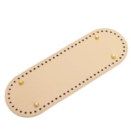 1PC Oval Long Bottom for Knitted Bag PU leather Bag Accessories Handmade Bottom With 64 holes DIY Crochet Bag Bottom