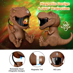 Cross-border Dinosaur Starry Sky Projector Lamp Bedroom Room Laser Full Sky Star Atmosphere Lamp Creative Children's Toy Gift
