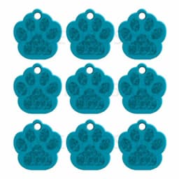 Wholesale 100Pcs Paw Pet Dog ID Tag Custom Engraved Name Plate Phone Dogs ID Tags Personalized Aluminum Pet Pendant Key Chain