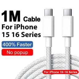 40W USB Type-C Fast Charger For iPhone 16 15 14 13 12 11 Pro Max Plus Phone Charger EU Adapter PD Fast Charge Cable Accessories
