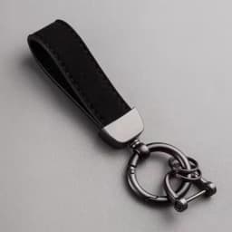 Multiple Colors Luxury Car Keychain Suede Leather Key Chain Pure Color Buckle Car Keyring Accessories Key Lanyard Gift