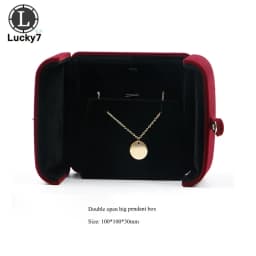 Double Open Button Jewelry Box Valentine's Day Birthday Surprise Gift Ring Pendant Stud Necklace Box Jewelry Boxes and Packaging