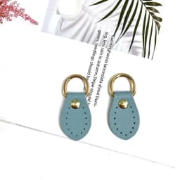 2Pcs Handmade Bag Buckle Straps PU Leather Metal Handbags Shoulder DIY Bag Accessories Fashion Lychee Pattern Chain Clasp Buckle