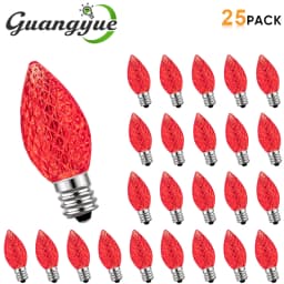Multicolor C7 LED Light Bulbs 0.6W E12 Garden Decoration Night Lights Vintage Candle Lamps for C7 Outdoor String Lights