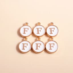 10pcs Cute Mini White Alphabet 26 Letters Charms Pendants for DIY Name Jewelry Necklace Bracelet Earrings Happy Birthday Gifts