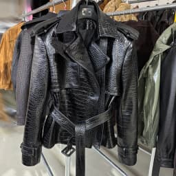 YOLOAgain Double Breasted Croc Pattern Leather Jacket Women 2026 Autumn New Genuine Leather Jacket Ladies
