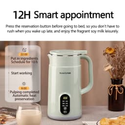 SUNATUR 600w Soybean Milk Maker - 800ml Heated Wall Breaking Machine, for Nut Vegetable (HB-B6K)