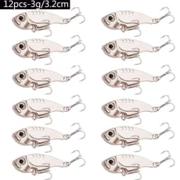 12pcs Fishing Lures Spoon For Pike 3g 7g 10g 15g 20g Treble Hook Spoon Wobble Metal Hard Bait Vib Spoonbait Fishing Tackle Lure