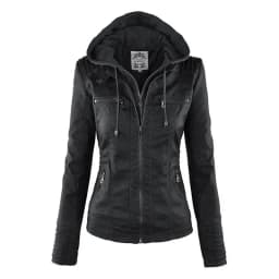 Faux Leather Jacket Women 2026 Basic Jacket Coat Female Winter Motorcycle Jacket PU Leather Zipper Hoodies Outerwear Chaqueta