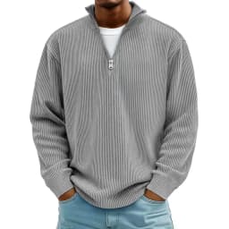2026 Autumn Winter Half Zipper Sweatshir Men Solid Loose Casual Hoodie Stand Collar Long Sleeve Warm Sportswear Male Streetwear