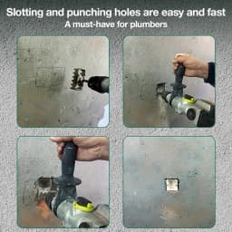 86-type Wire Box Socket Puncher, 2-In-1 Electrician Slotting Tool, For Electric Hammer/Electric Pick, Home Square Hole Opener