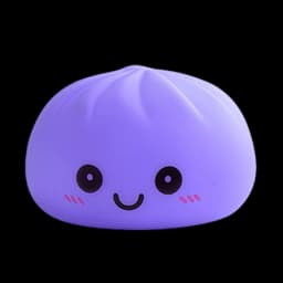 2026 New Luminous Colored Steamed Dumpling Squishy Toy, Soft Silicone Decompression LED Night Light, Glowing Squeeze Lamp for An