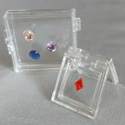 Transparent Loose Diamond Jewelry Storage Box Gemstone Gift Packaging Box Floating Gems Organizer Stone Zircon Display Showcase