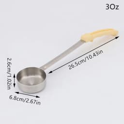 Stainless Steel Sauce Spoon With Long Rubber Handle Anti-Hot Pizza Spread Ladle Measuring Soup Spoon Kitchen Cooking Tableware