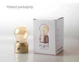 Creative led retro rechargeable night light USB rechargeable bedside bedroom Mini dormitory table light bulb atmosphere light