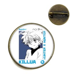 Anime Hunter x Hunter Hisoka Testing Glass Dome Pin Badge Cosplay Kurapika Killua Zoldyck GON·FREECSS Number Brooch Gift