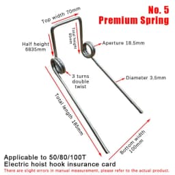 2Pcs High Quality Crane Hook Safety Accessories Double Torsion Spring Anti Decoupling Device Buckle Torsion Spring